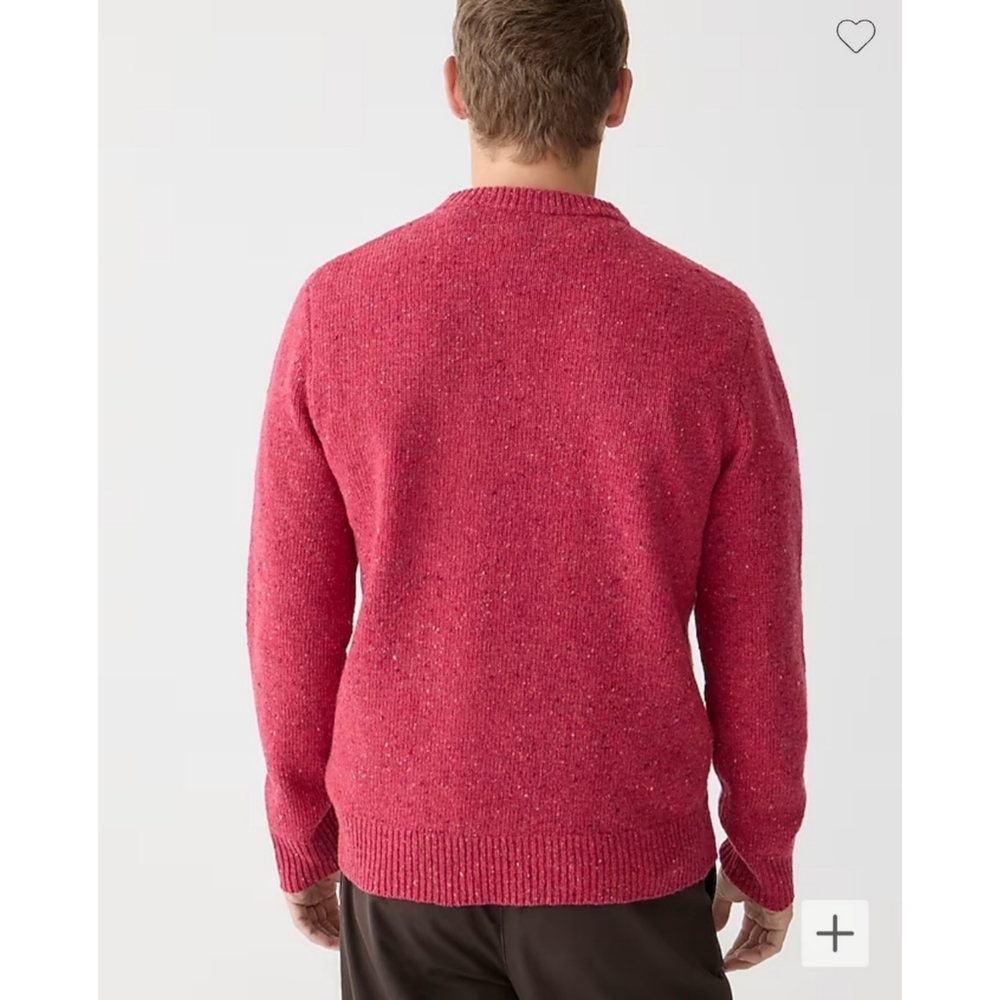 NWT J. Crew Irish Donegal 100% Wool Fisherman Sweater Barbiecore Fair-Trade - Picture 5 of 7